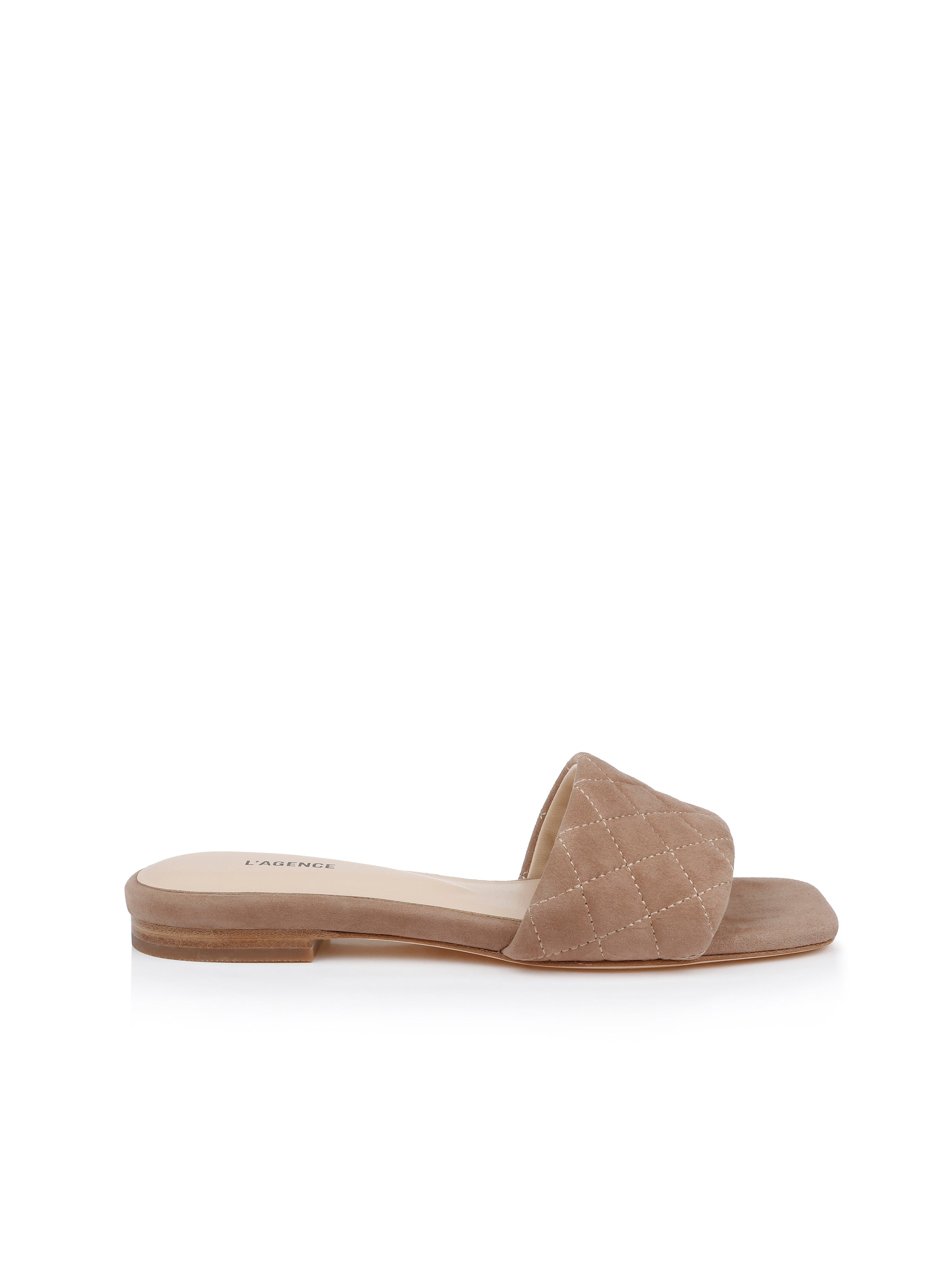 Aloise Suede Slide Sandal sandal L'AGENCE