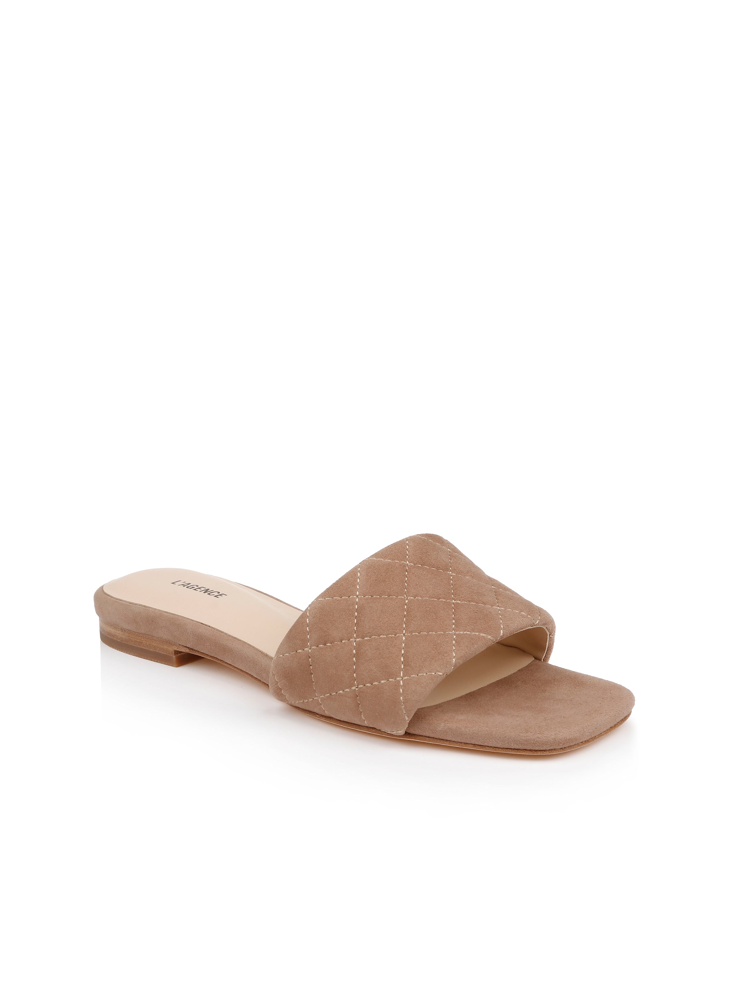 Aloise Suede Slide Sandal sandal L'AGENCE