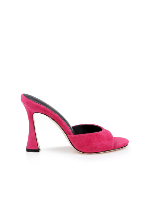 Avery Suede Peep-Toe Mule shoes L'AGENCE