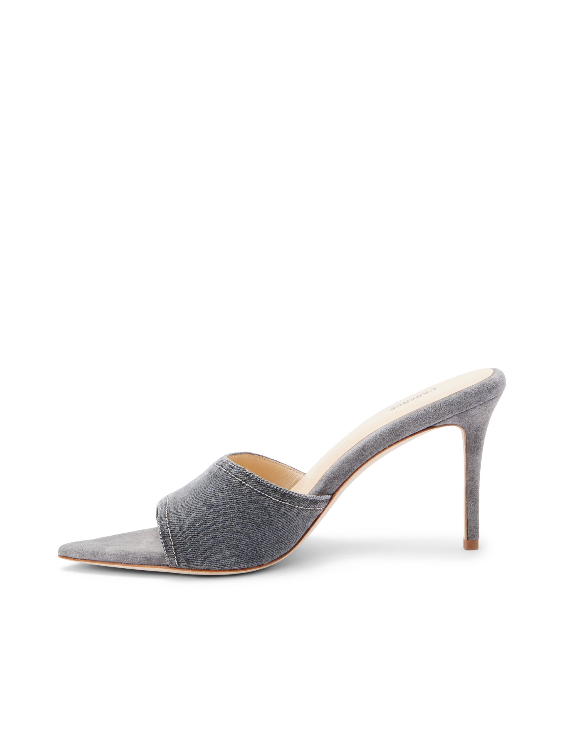 Lolita Denim Open-Toe Mule shoes L'AGENCE Sale