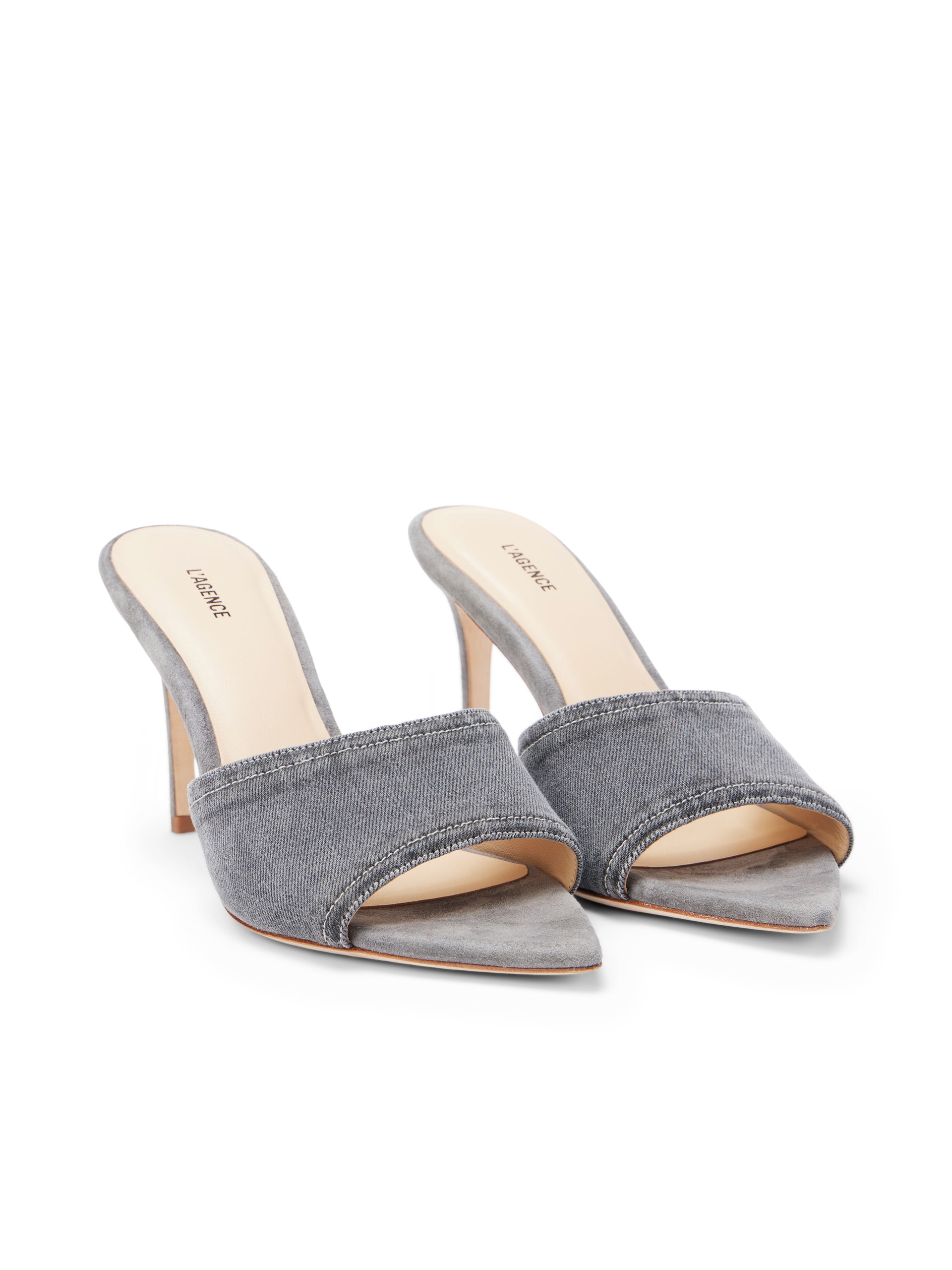 Lolita Denim Open-Toe Mule shoes L'AGENCE Sale