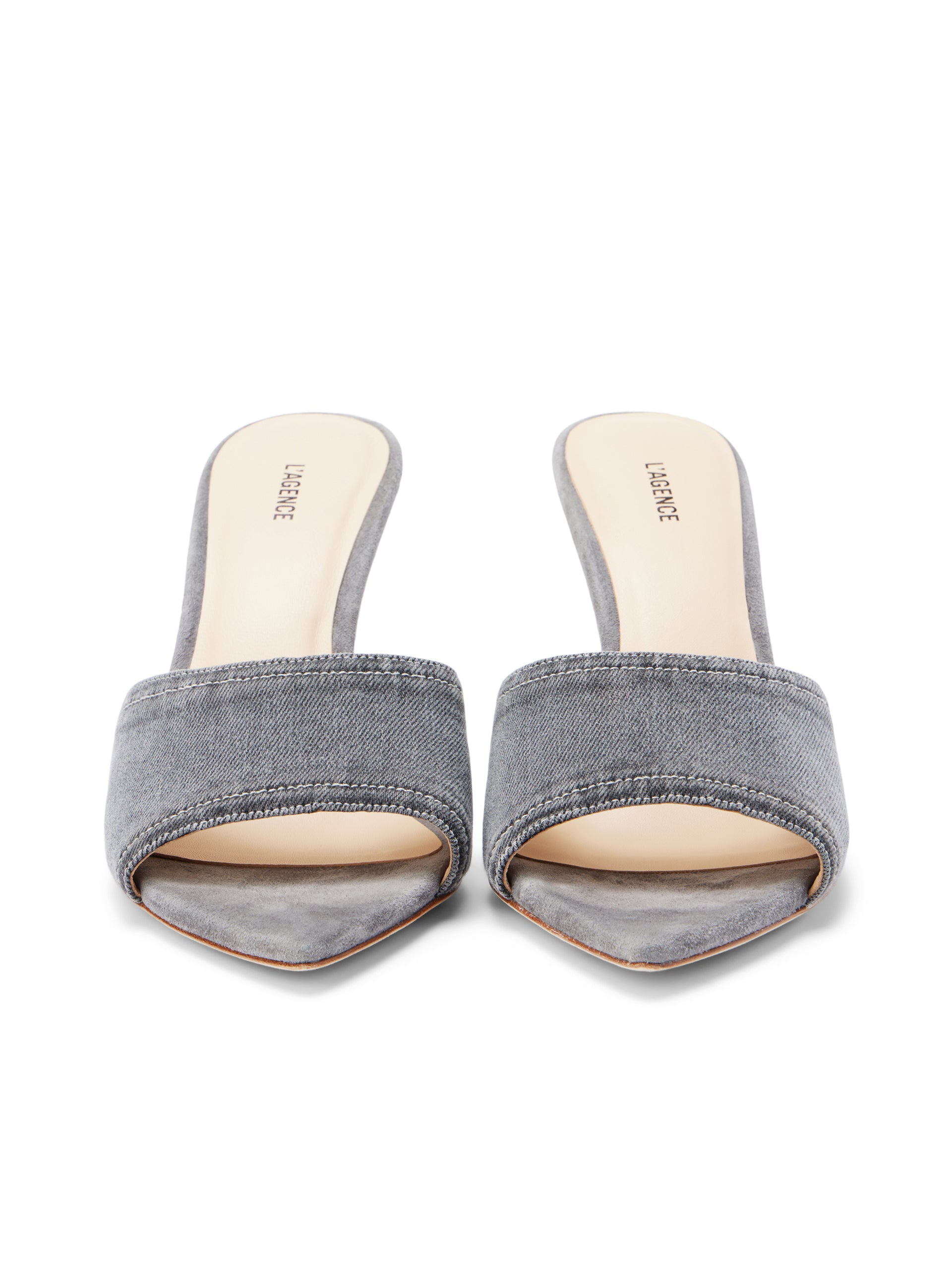 Lolita Denim Open-Toe Mule shoes L'AGENCE Sale