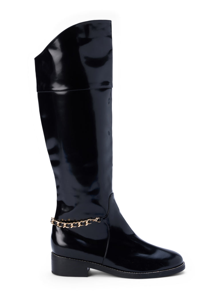 Eulalie Leather Riding Boot boot L'AGENCE   