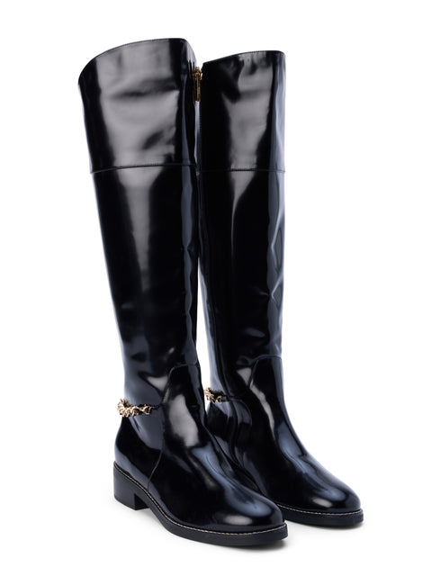 Eulalie Leather Riding Boot boot L'AGENCE   