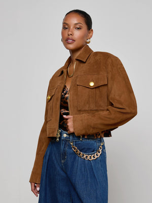 Micah Oversized Suede Jacket