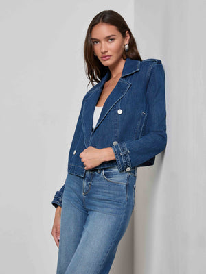 Trench di denim maddox