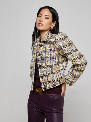Giacca di tweed con paillettes Kasey