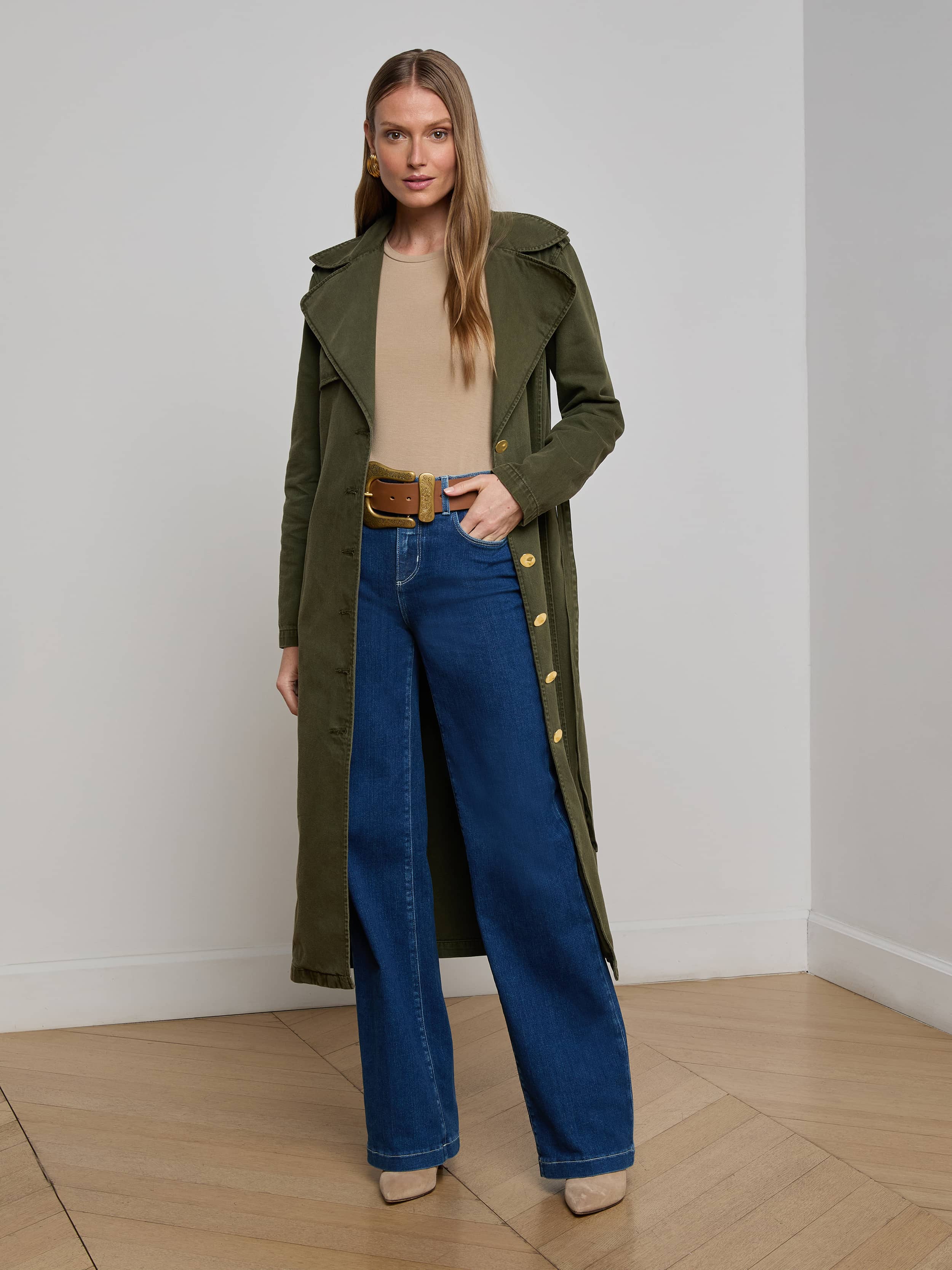 ジャケット・アウター ADRER cation melange tielocken long coat cation melange stand collar tielocken long coat（チェスター
