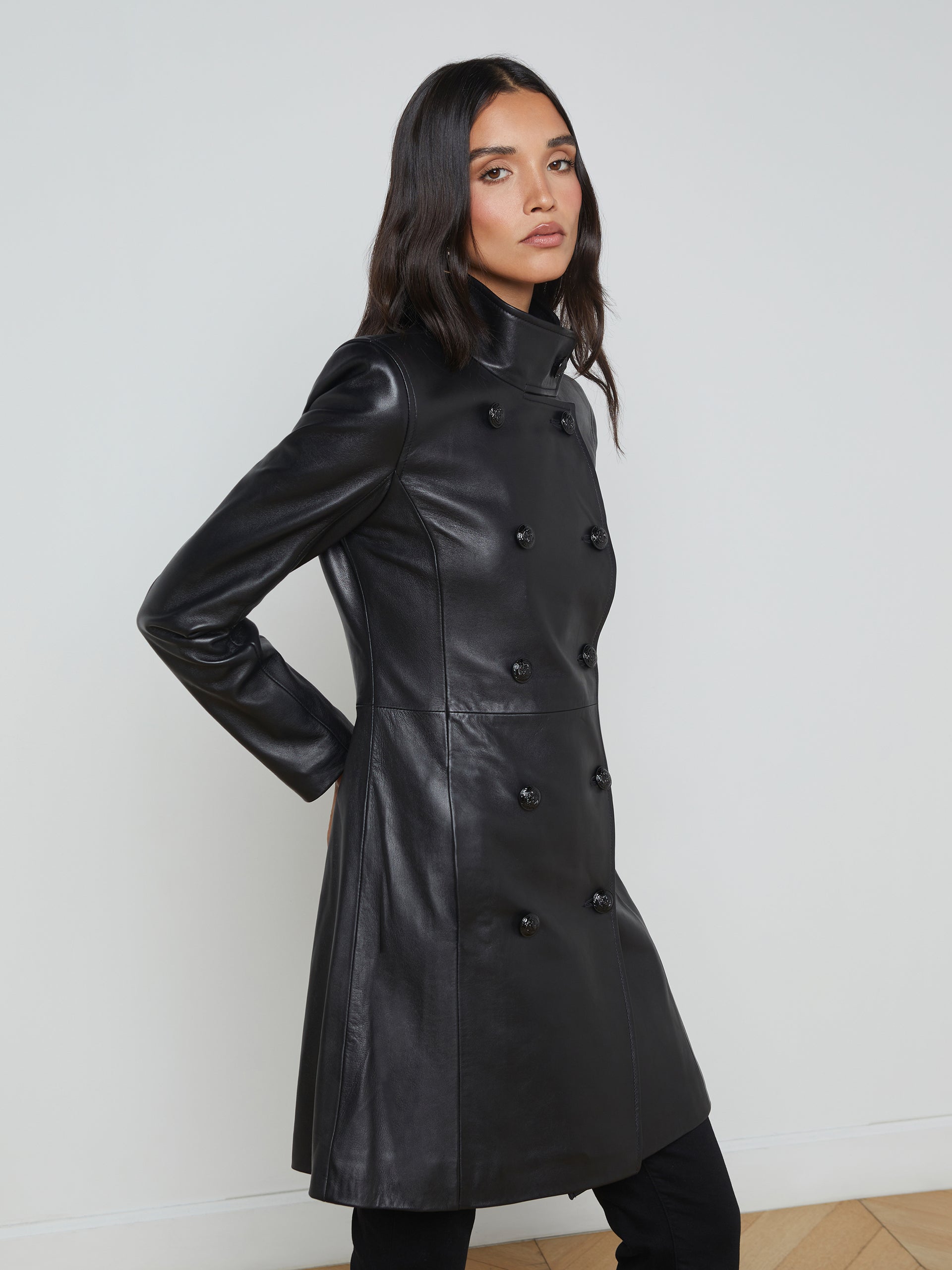 Lyon Leather Coat coat L'AGENCE Sale