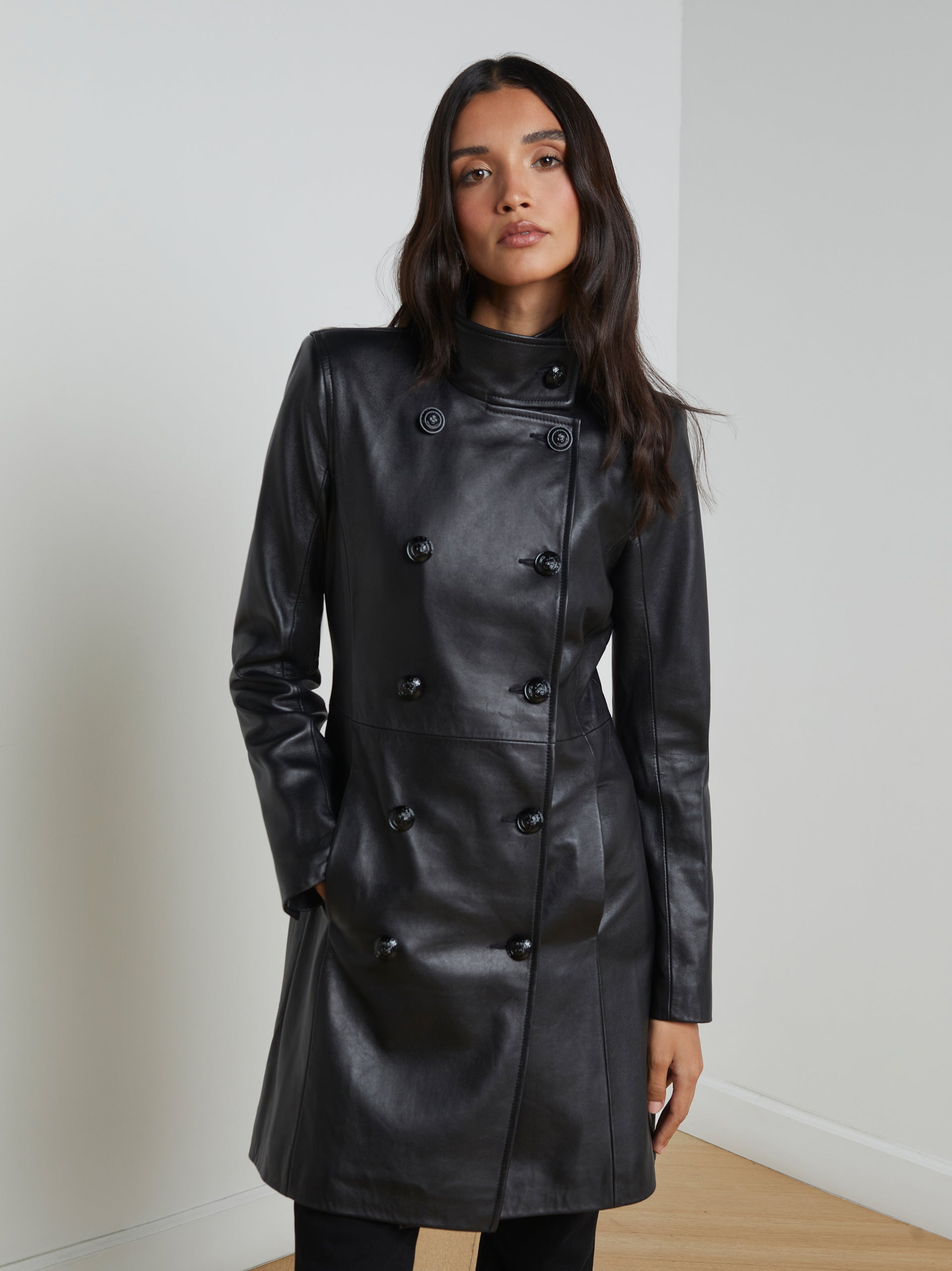 Lyon Leather Coat coat L'AGENCE Sale