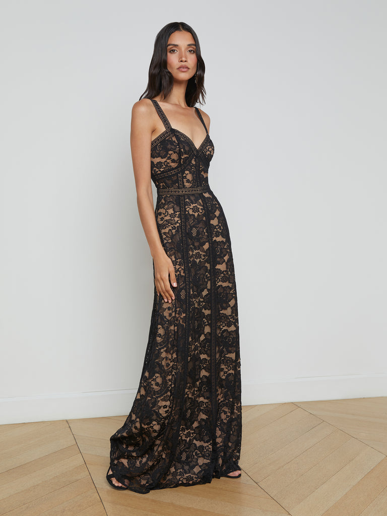 Avignon Lace Maxi Dress dress L'AGENCE   