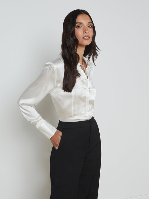 Divya Silk Shirt shirt L'AGENCE   