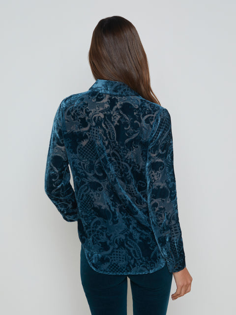 Laurent Velvet Blouse blouse L'AGENCE   