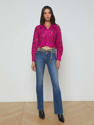Seychelle Cropped Lace Blouse blouse L'AGENCE Sale