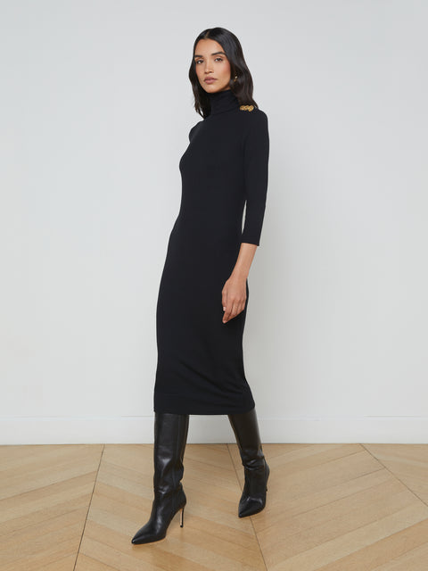 Violetta Turtleneck Knit Dress dress L'AGENCE   