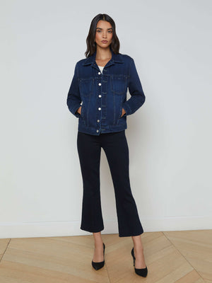 Mack Oversized Denim Jacket jacket L'AGENCE Sale