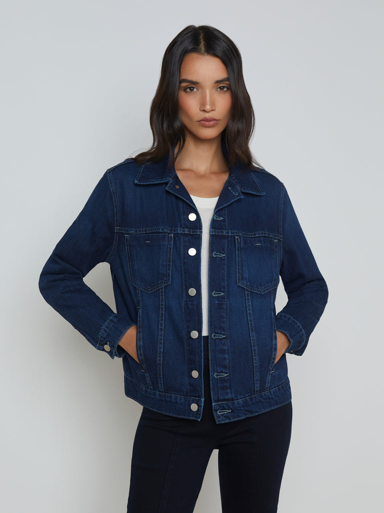 Mack Oversized Denim Jacket jacket L'AGENCE Sale