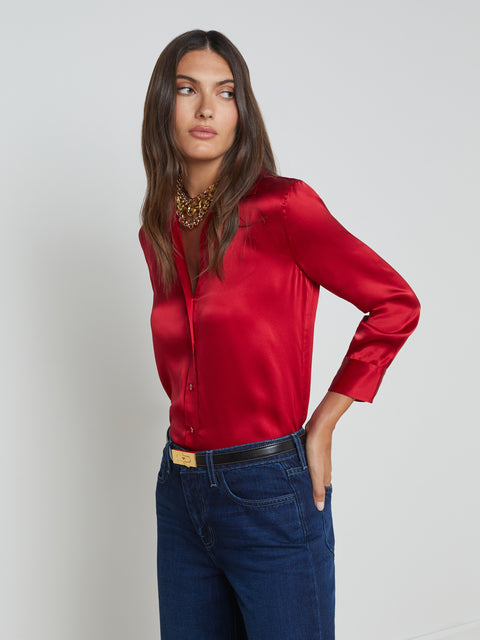 Dani Silk Blouse blouse L'AGENCE   