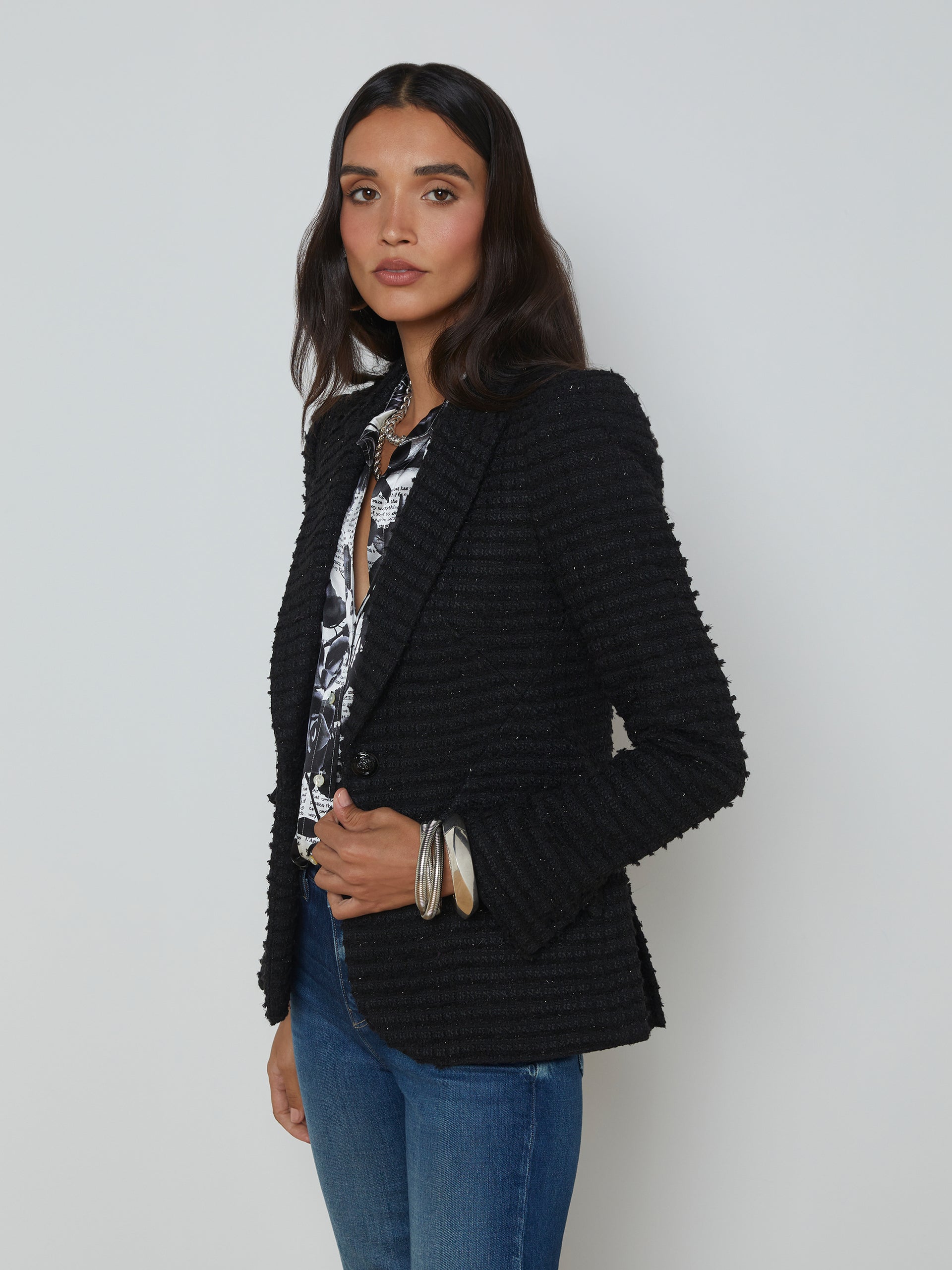 Chamberlain Tweed Blazer blazer L'AGENCE Sale