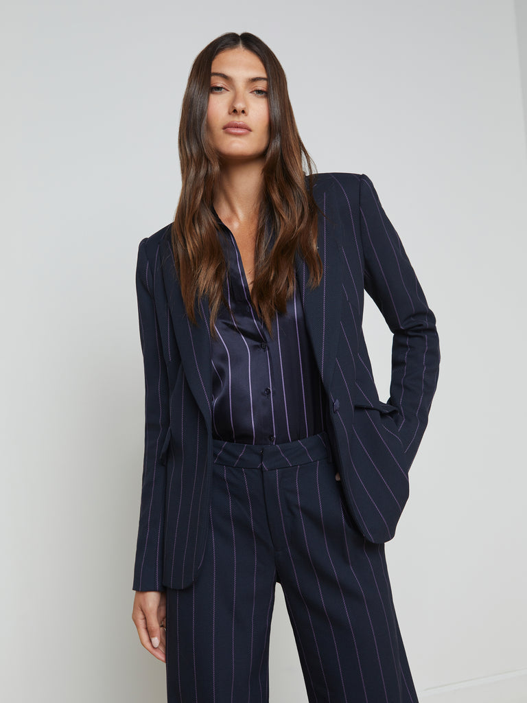 Chamberlain Pinstriped Blazer blazer L'AGENCE   