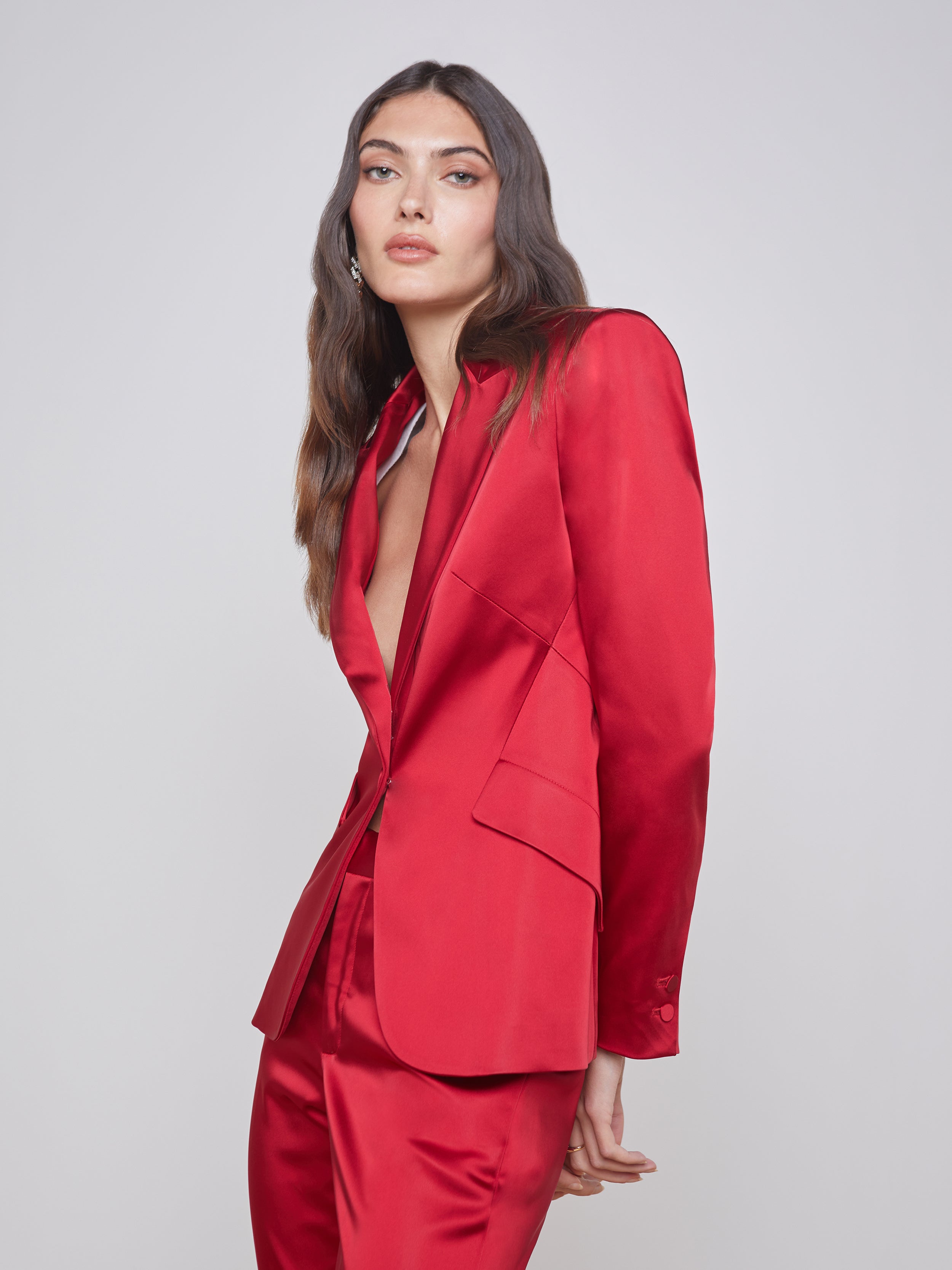 Zara basic red outlet blazer