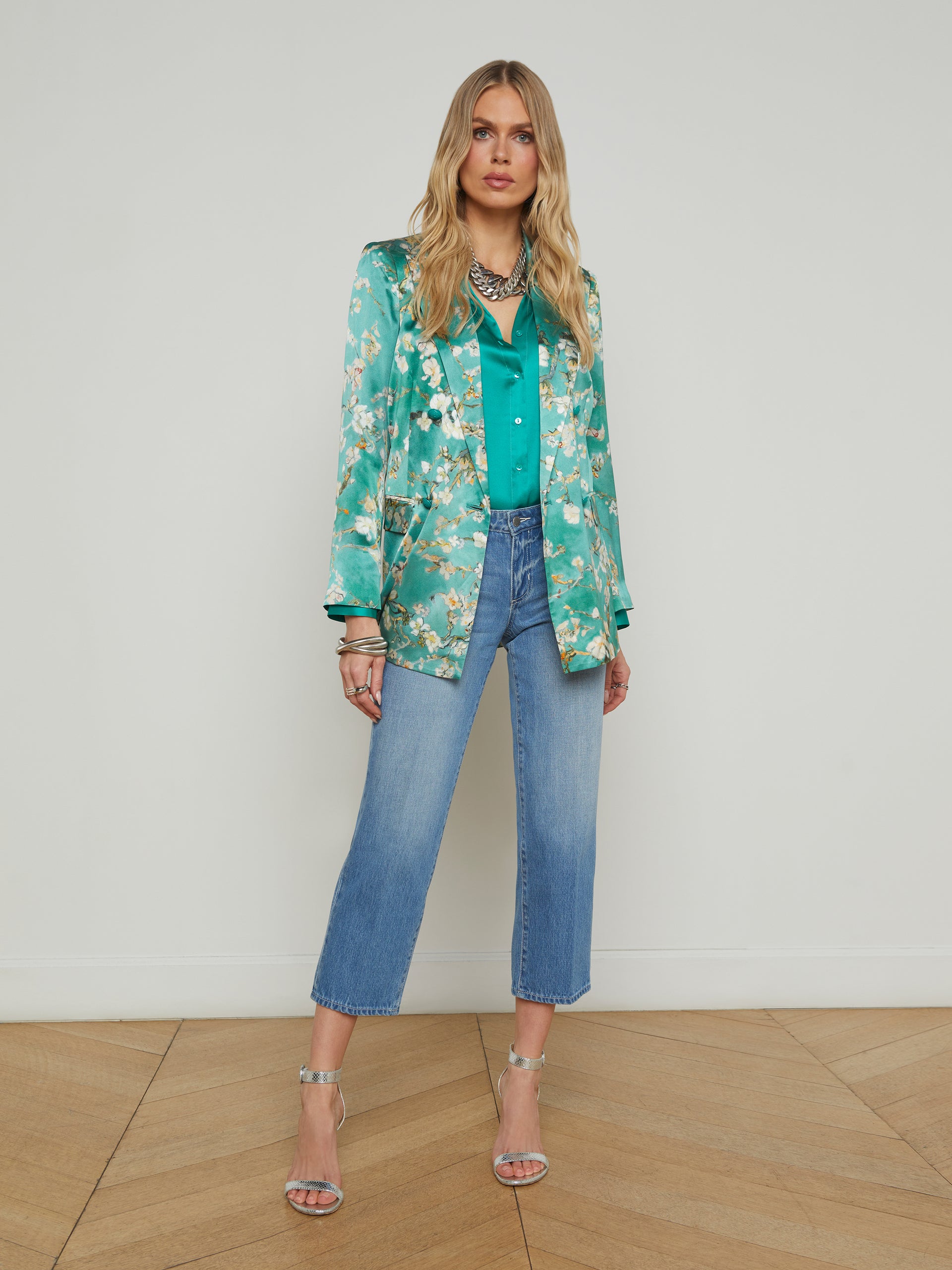 Taryn Silk Blazer blazer L'AGENCE