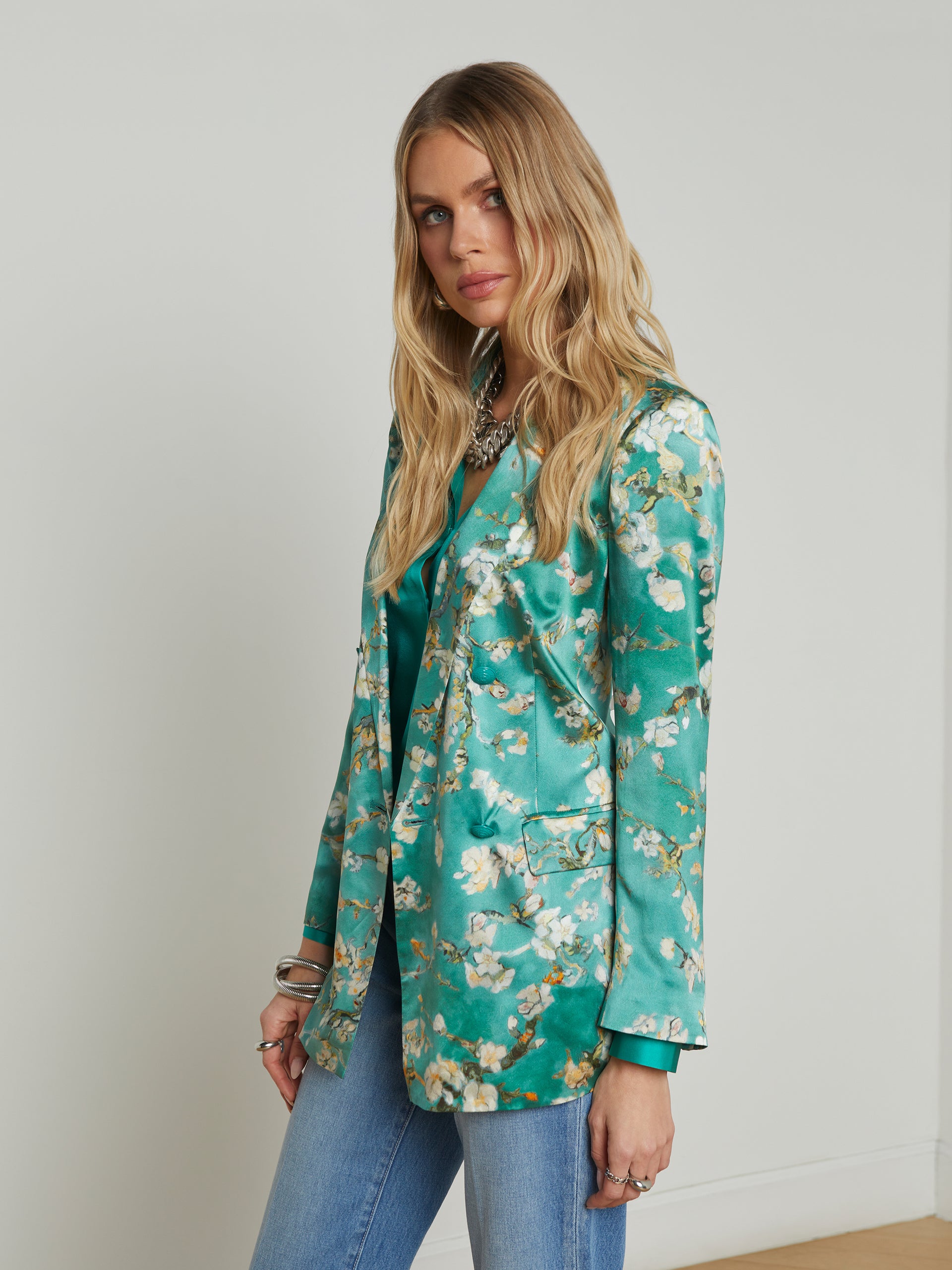 Taryn Silk Blazer blazer L'AGENCE