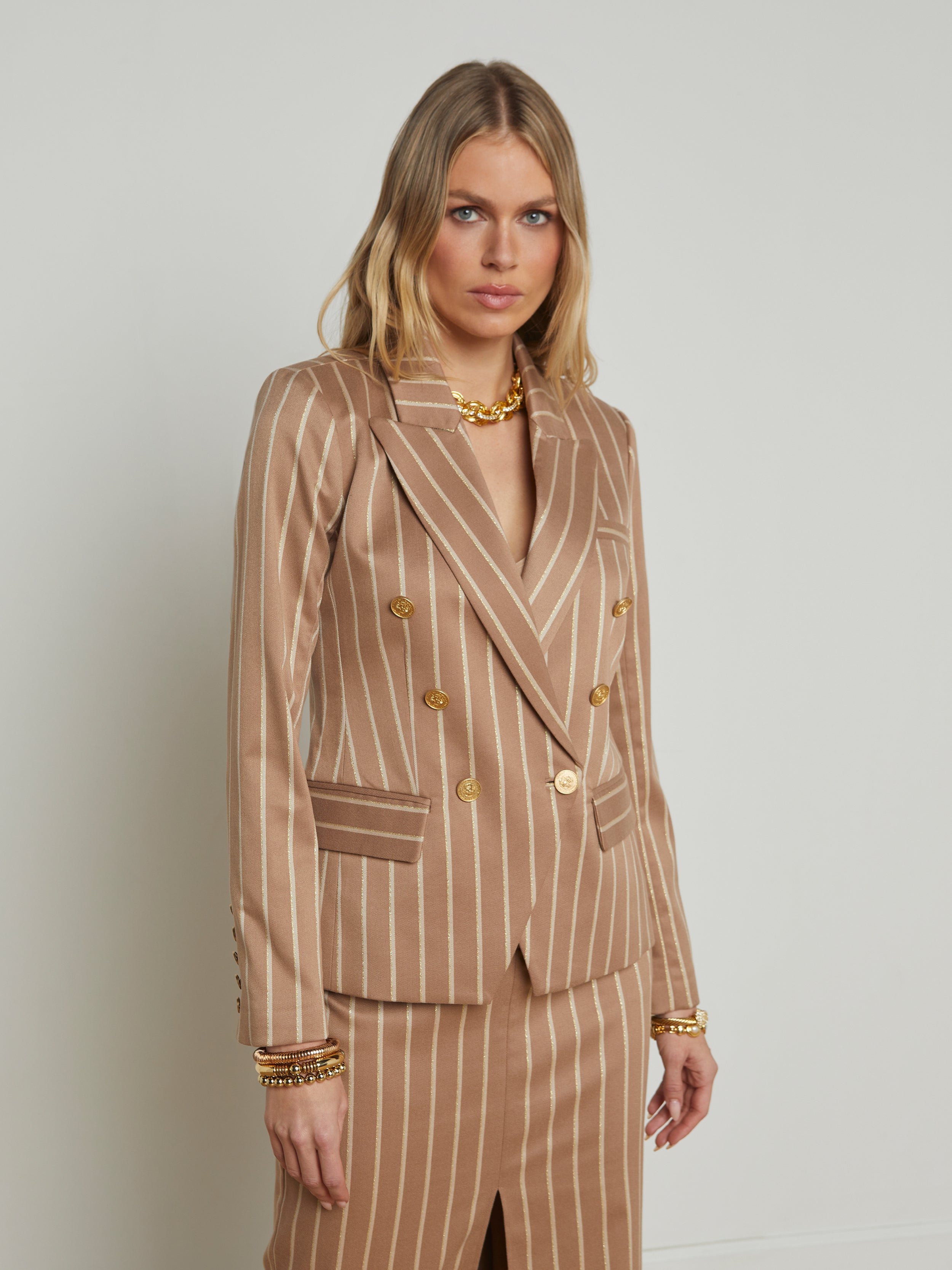 Kenzie Striped Blazer blazer L'AGENCE