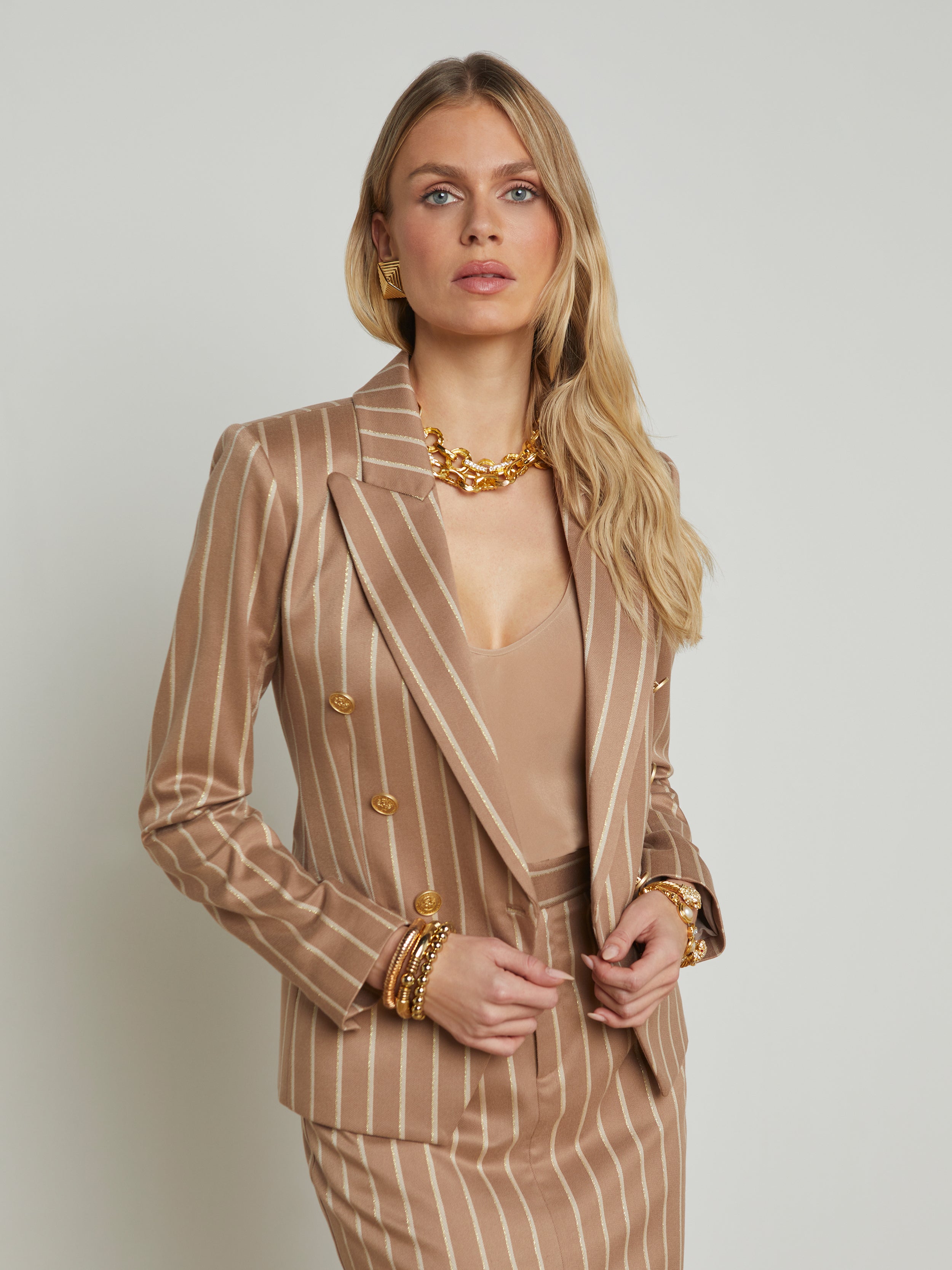 Kenzie Striped Blazer blazer L'AGENCE