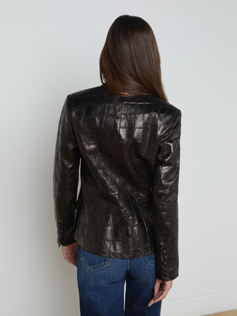 Kenzie Leather Blazer blazer L'AGENCE   