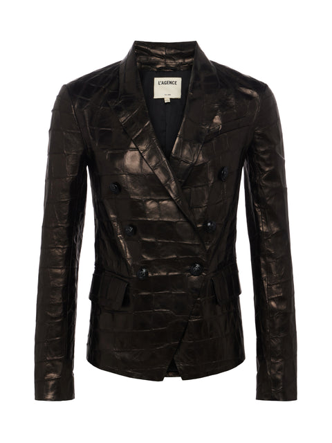 Kenzie Leather Blazer blazer L'AGENCE   