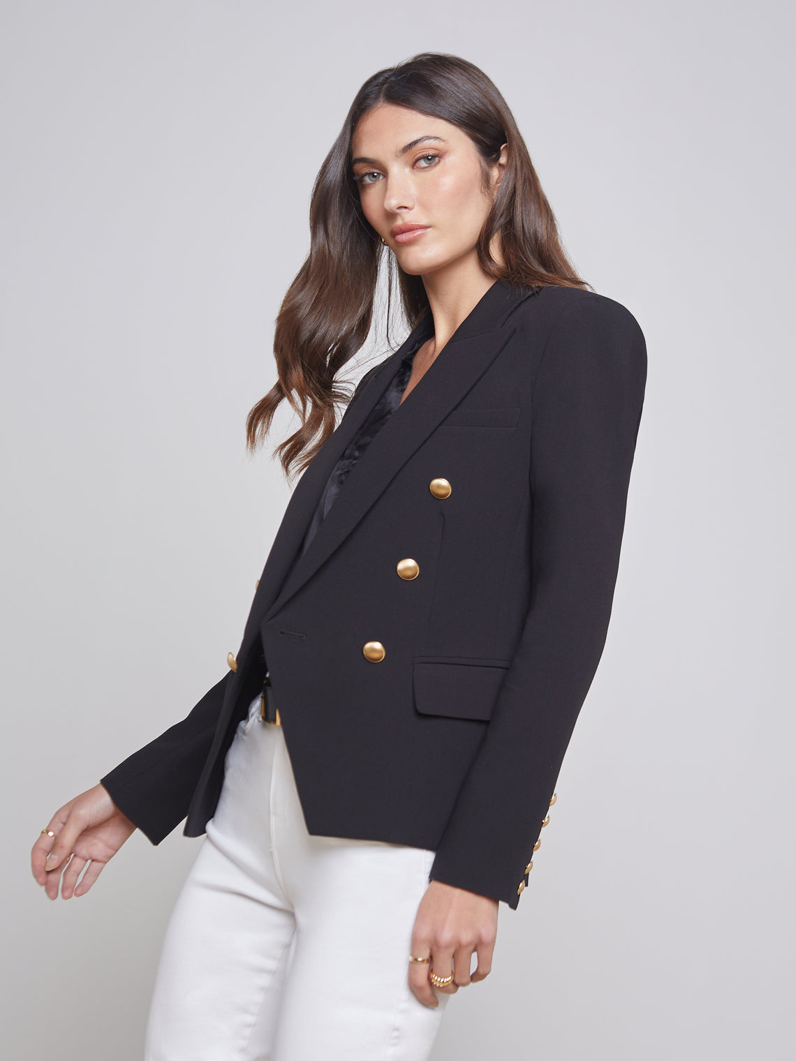 L'AGENCE Kenzie Blazer In Black