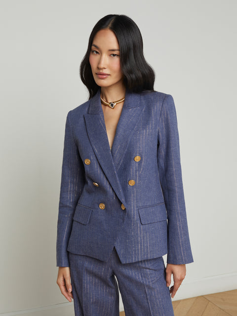 Kenzie Pinstriped Blazer blazer L'AGENCE