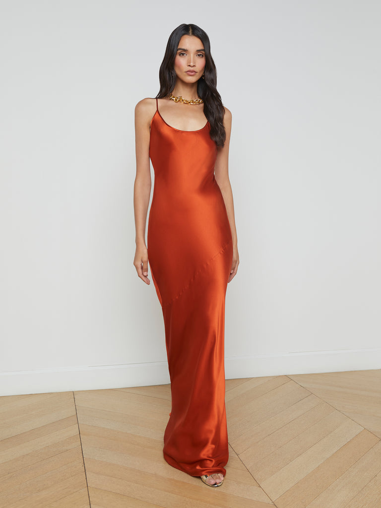 Charmaine Silk Gown dress L'AGENCE