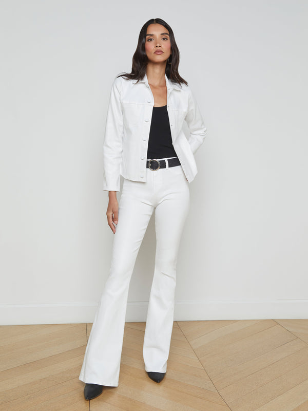 Janelle Coated Denim Jacket jacket L'AGENCE Sale