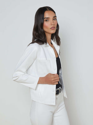 Janelle Coated Denim Jacket jacket L'AGENCE Sale