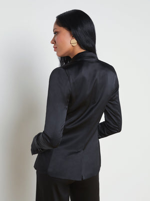Colin Silk Charmeuse Blazer blazer L'AGENCE   