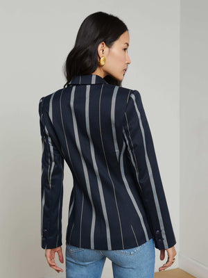 Clementine Striped Blazer blazer L'AGENCE Sale