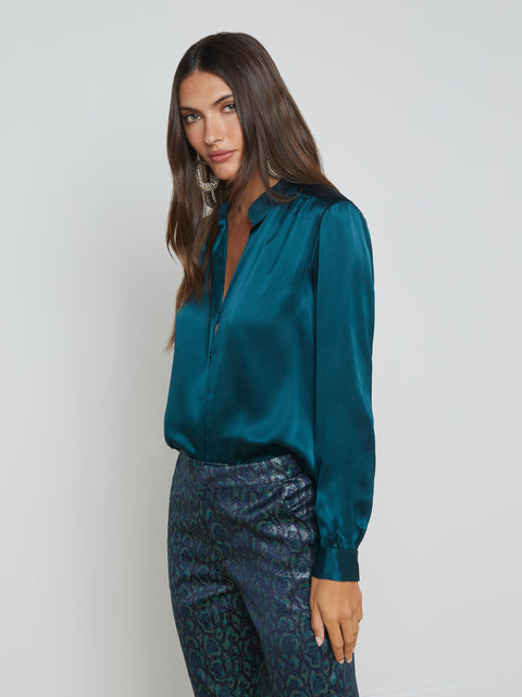 Bianca Silk Blouse blouse L'AGENCE   