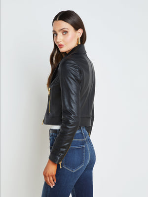 Onna Leather Jacket jacket L'AGENCE Sale