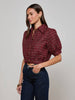 Giacca tweed ritagliata