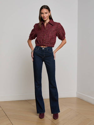 Giacca tweed ritagliata