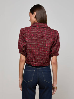 Giacca tweed ritagliata
