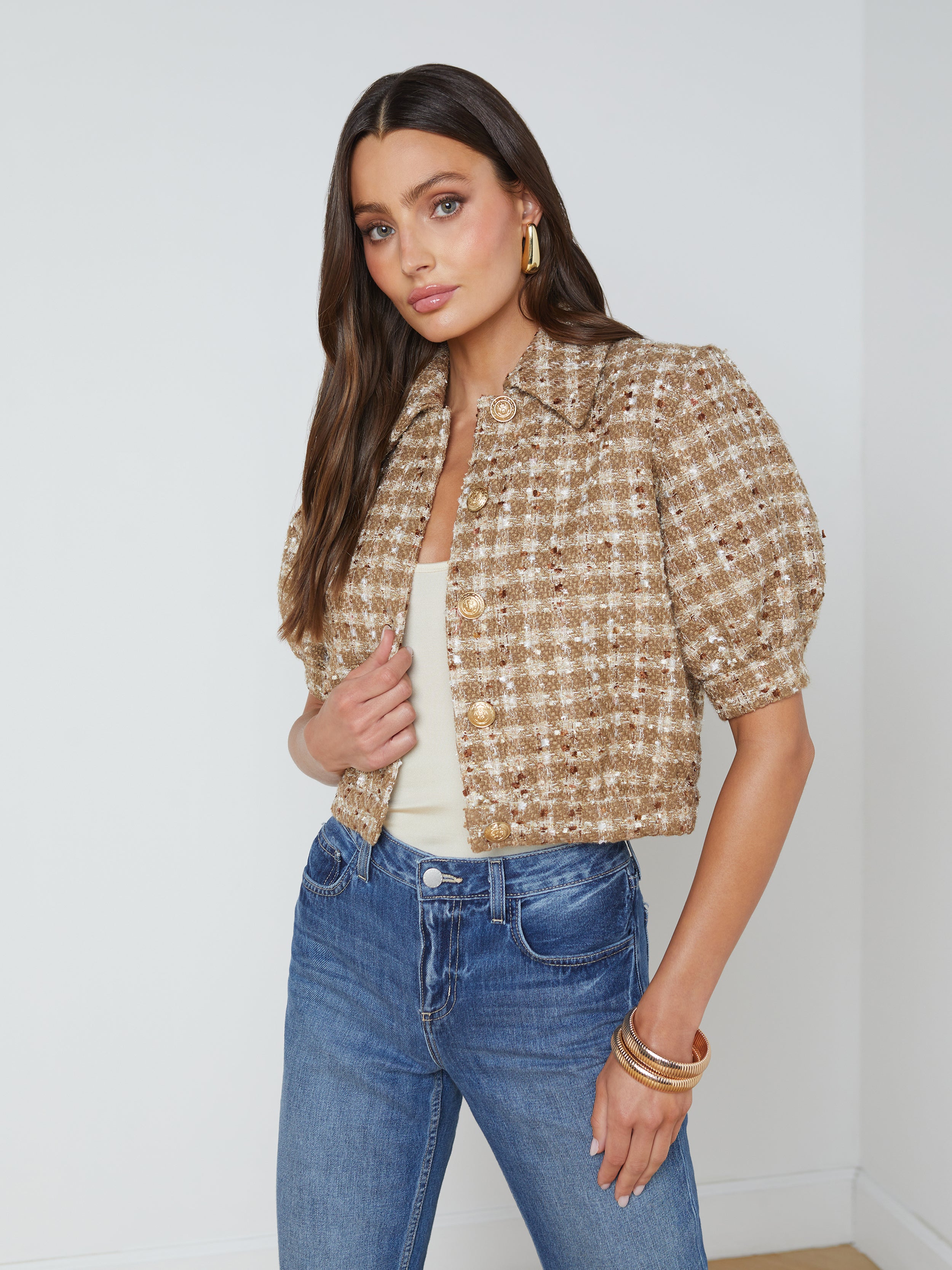 Featured: Cove Cropped Tweed Jacket