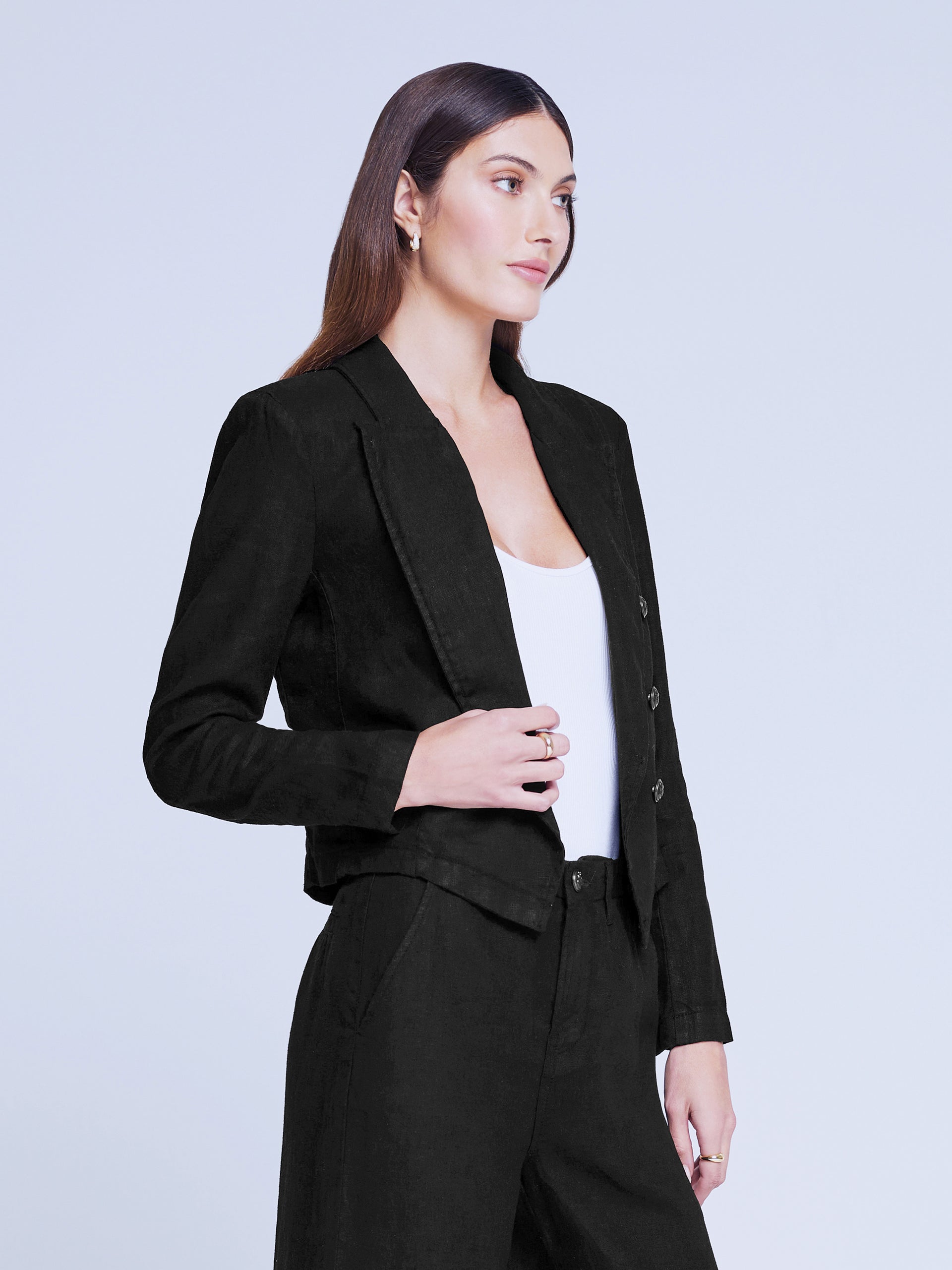 Wayne Linen Blazer blazer L'AGENCE Sale