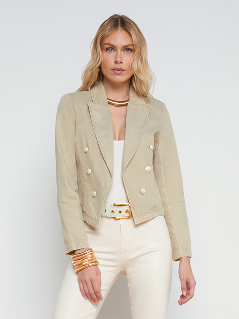 XFLWAM Womens Cropped Blazer Jacket Elegant Business Work Office