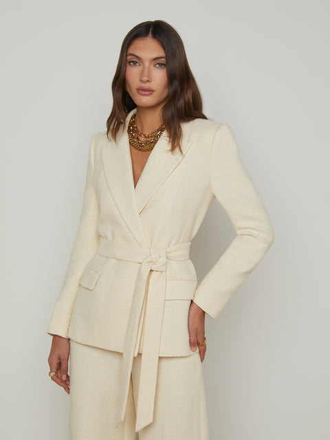 Jordana Tweed Wrap Blazer blazer L'AGENCE