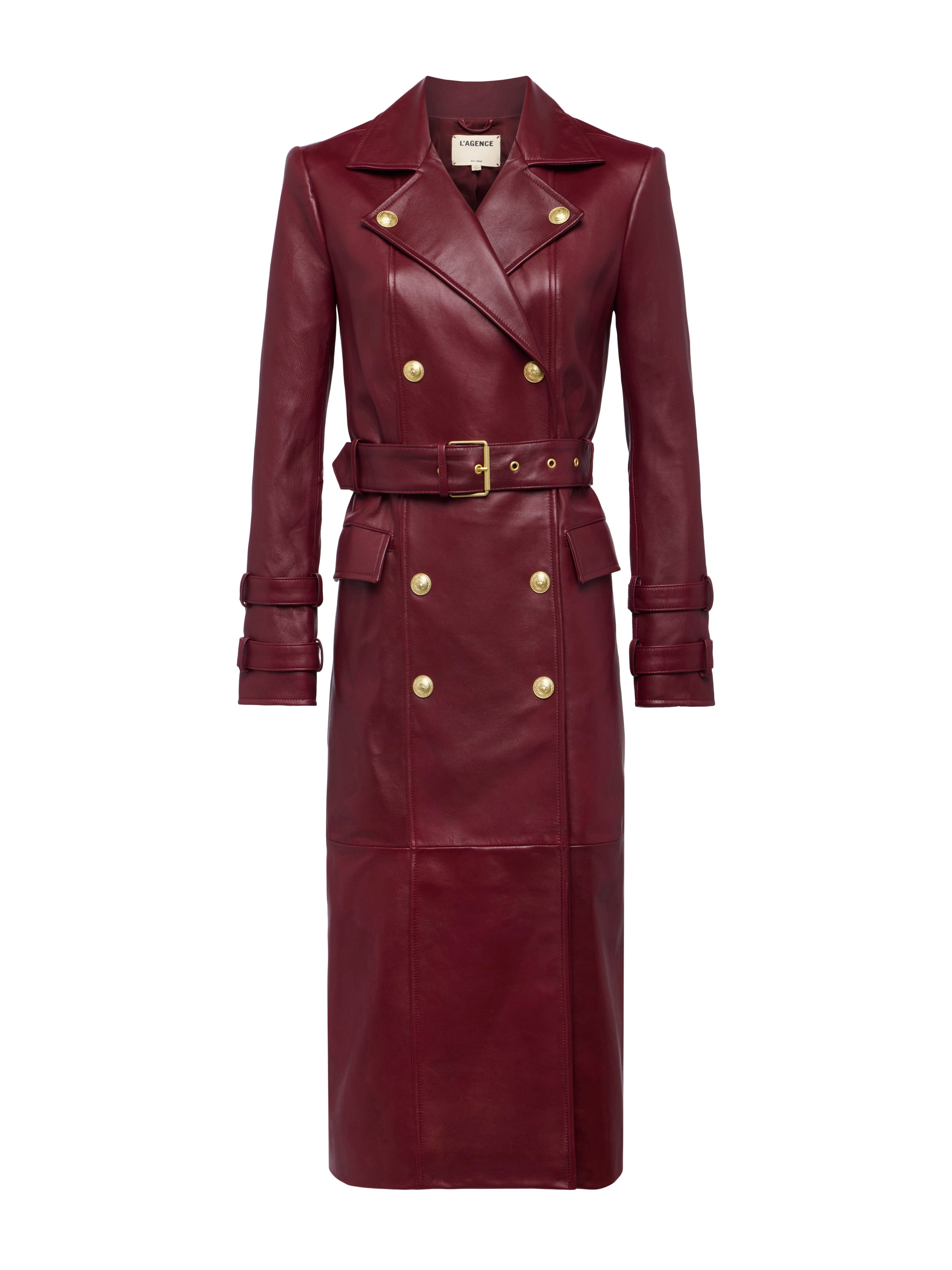 Celina Leather Trench Coat IN RUNWAY L'AGENCE