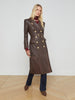 Celina Leather Trench Coat coat L'AGENCE   