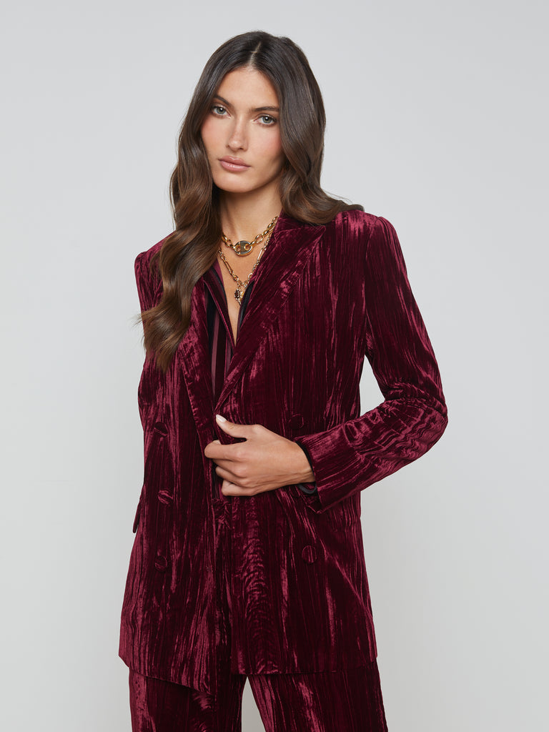 Aimee Velvet Blazer coming soon L'AGENCE   